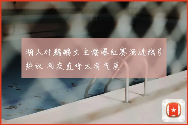 湖人对鹈鹕女主播爆红赛场连线引热议 网友直呼太有气质